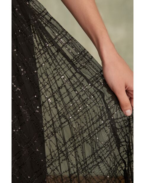 Bella J zwarte rok met lovertjes