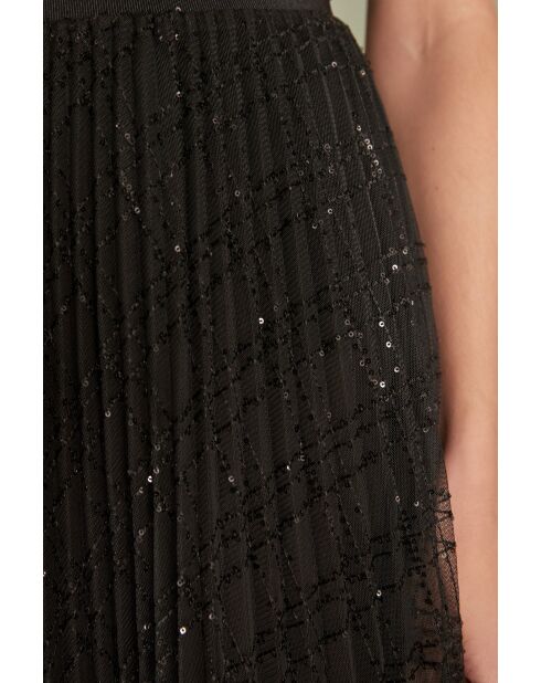 Bella J zwarte rok met lovertjes