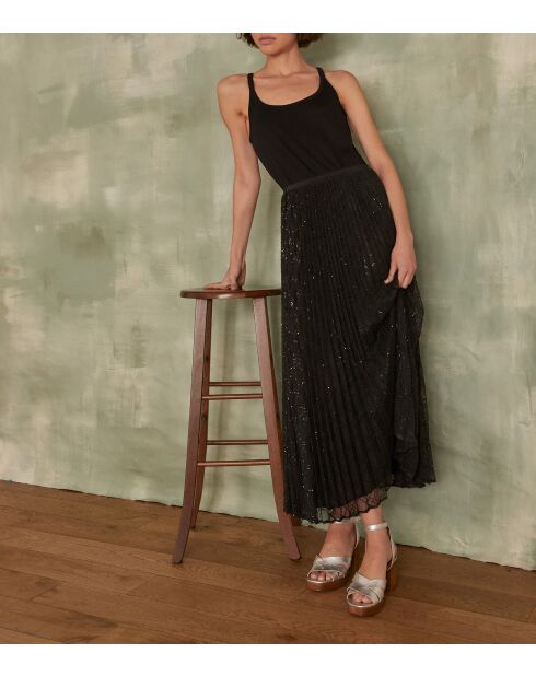 Bella J zwarte rok met lovertjes