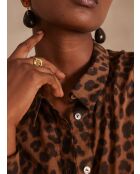 Colette Chimp dunkelbraune Hautbluse