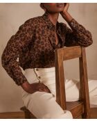 Colette Chimp dunkelbraune Hautbluse