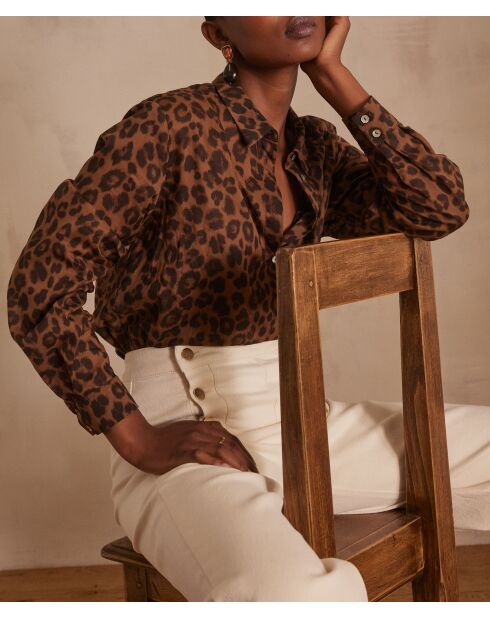 Colette Chimp dunkelbraune Hautbluse
