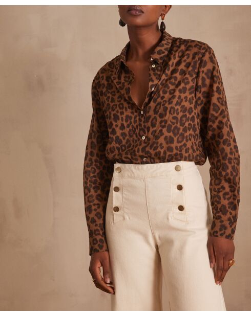 Colette Chimp dunkelbraune Hautbluse