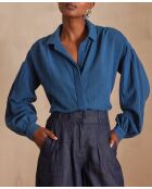 Blusa bordada azul Persee Ch