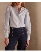 Blusa bordada azul celeste Pensée Ch