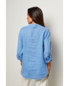 Chemise Énora 100% Lin indigo