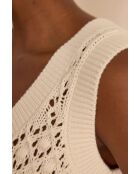 Sharon Tanktop aus ecrufarbenem Holz