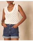 Sharon Tanktop aus ecrufarbenem Holz