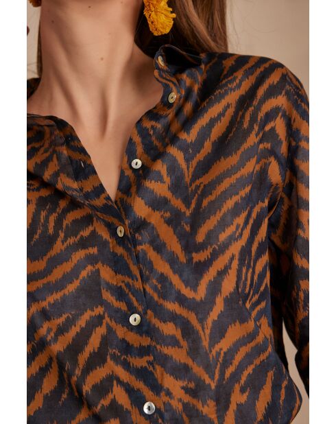 Colette Ch Shirt mit Zebra-Tintendruck
