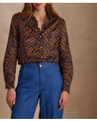 Colette Ch Shirt mit Zebra-Tintendruck