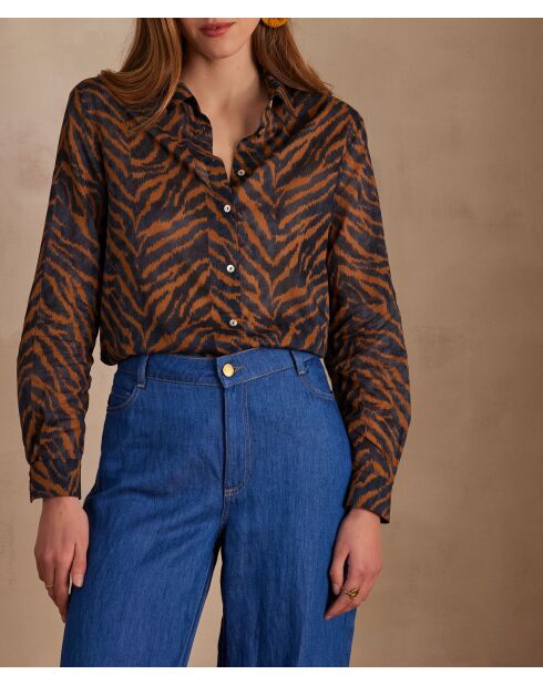 Colette Ch Shirt mit Zebra-Tintendruck