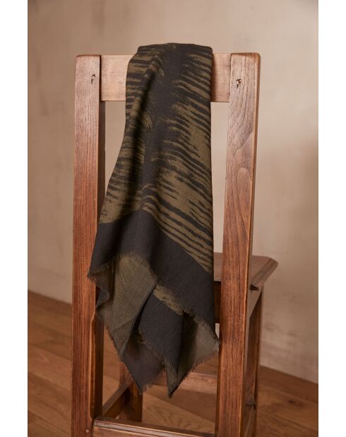 Foulard Lignes kaki