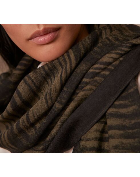 Foulard Lignes kaki