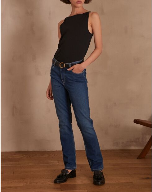 Sonia Straight Fit donkere indigobroek