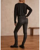 Suzy Coated zwarte broek