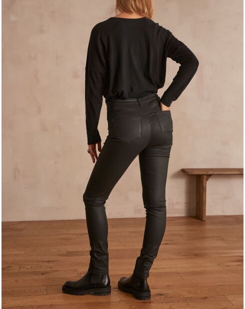 Suzy Coated zwarte broek