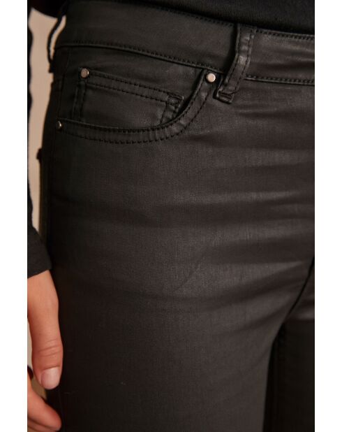 Suzy Coated zwarte broek
