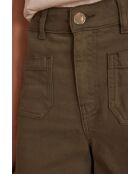 Luna kaki overgeverfde broek