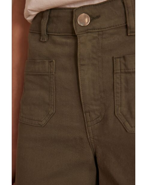 Luna kaki overgeverfde broek