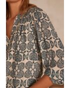 Celene Bl Bluse mit leicht gewaschenem Aufdruck