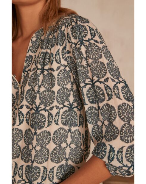 Celene Bl Bluse mit leicht gewaschenem Aufdruck