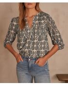 Celene Bl Bluse mit leicht gewaschenem Aufdruck