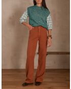 Sandy Bis Wide Leg karamel broek