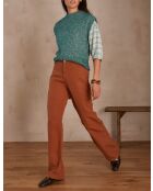 Sandy Bis Wide Leg karamel broek