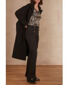 Mindy Top schwarze bedruckte Bluse