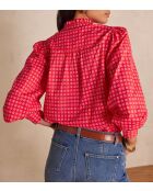 Beth Bl rote Bluse mit Blumendruck