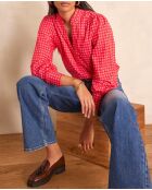 Beth Bl rote Bluse mit Blumendruck