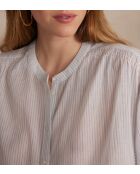 Bliss Bl Himmelblaue gestreifte Bluse