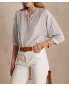 Bliss Bl Himmelblaue gestreifte Bluse