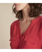 Genna Ts Bi Mat Karminrote Bluse