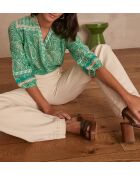 Constantine Bl Imp Englische grüne Bluse