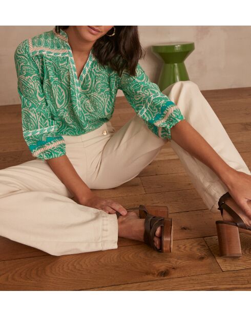 Constantine Bl Imp Englische grüne Bluse