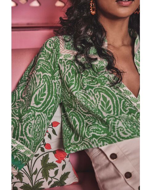 Constantine Bl Imp Englische grüne Bluse