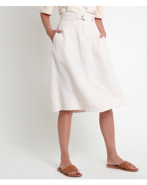 Rock Elisa aus natürlichem Leinen