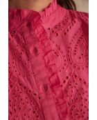 Calina Bl Bestickte schlichte blassrosa Bluse