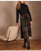 Barbara J dunkelbrauner Faltenrock