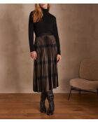 Barbara J dunkelbrauner Faltenrock