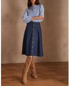 Justine J dunkelindigofarbener Jeansrock