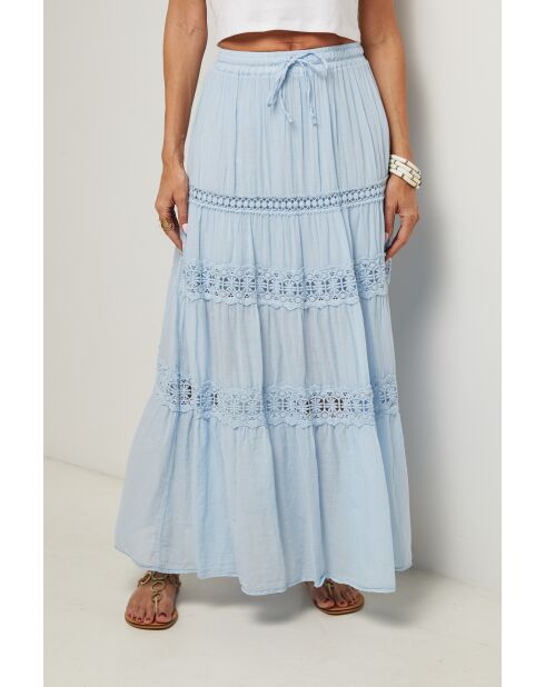 Jupe Anaya 100% Coton ciel
