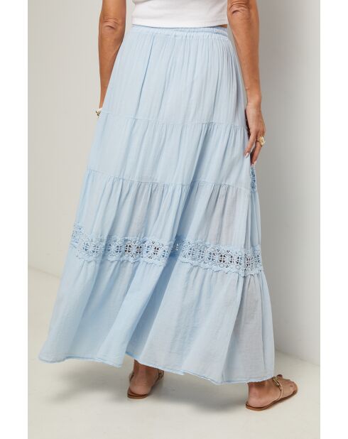 Jupe Anaya 100% Coton ciel