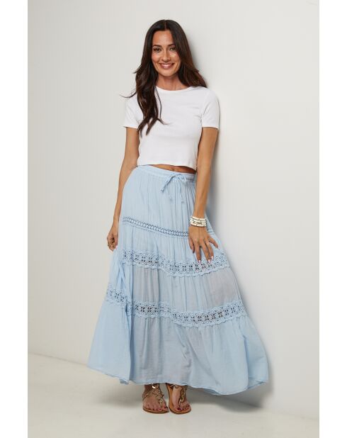 Jupe Anaya 100% Coton ciel
