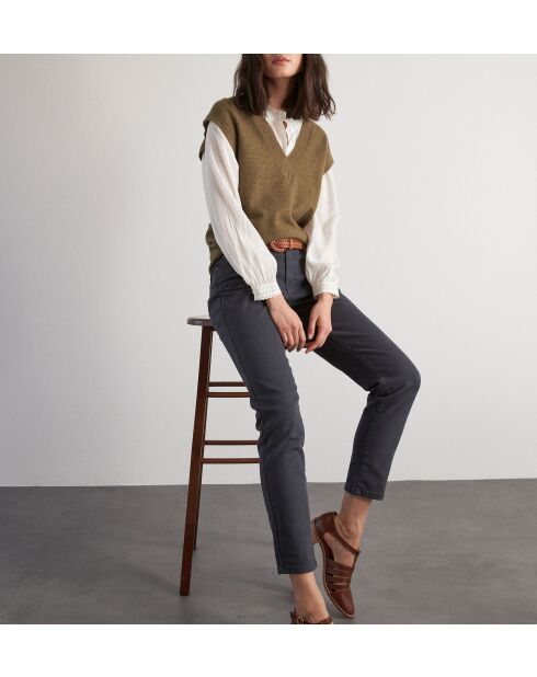 Cachou-Hose Leicht gewaschen, überfärbt