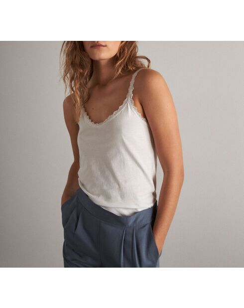 Canotta bianca rosa