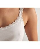 Canotta bianca rosa