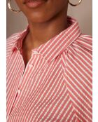 Blusa Cherazade Bl Coral Righe