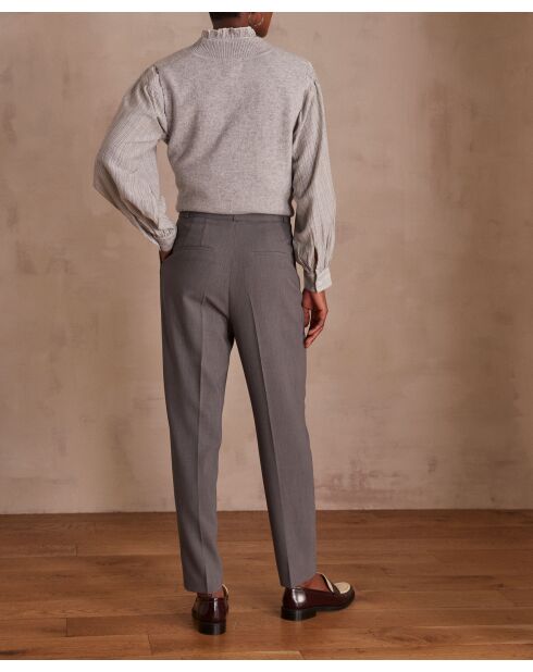 Ben P effen, licht gemêleerde broek